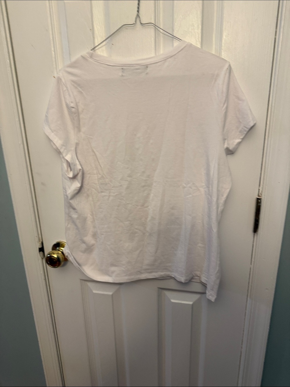 White Embellished Graphic Tee by Always For You - Picture 4 of 4